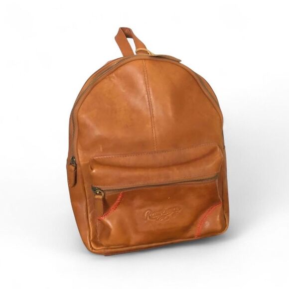 RARE Rawlings Red Label Genuine Leather Backpack Brown Red Stitch NEW main image 8